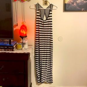 Black striped summer dress
